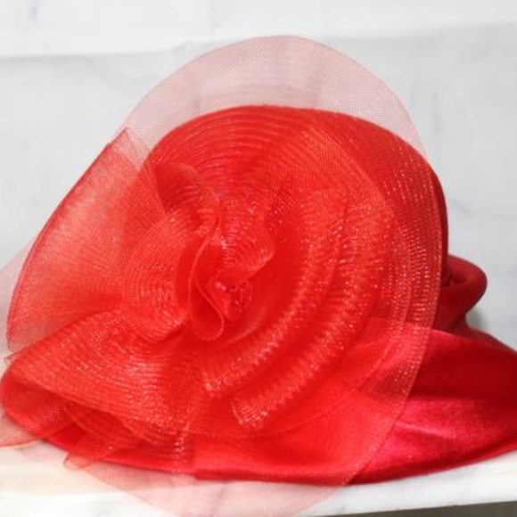Wool Red Cloche Hat main image 3